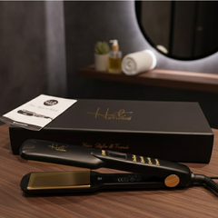 Gold Titanium Frizz Free Multi Functional Hair Straightener HST Studio